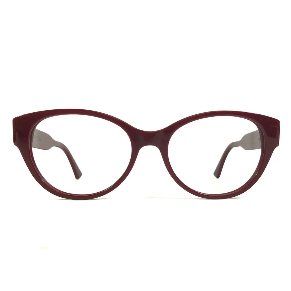 Cartier Eyeglasses Frames CT0315O 003 Burgundy Red Cat Eye Full Rim 53-17-140